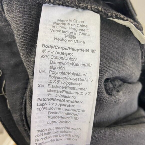 Madewell Mid Rise Skinny Jeans Black Sea Size 26 Petite Distressed Ripped Denim - Picture 10 of 12